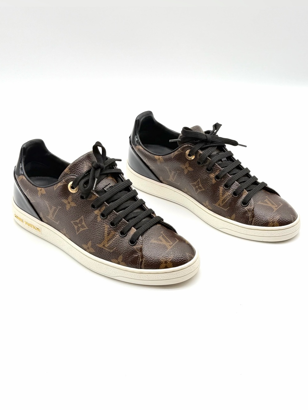 Louis Vuitton Frontrow Sneakers
Brown Monogram Low Top Lace
Up Shoes EU 37 US 7